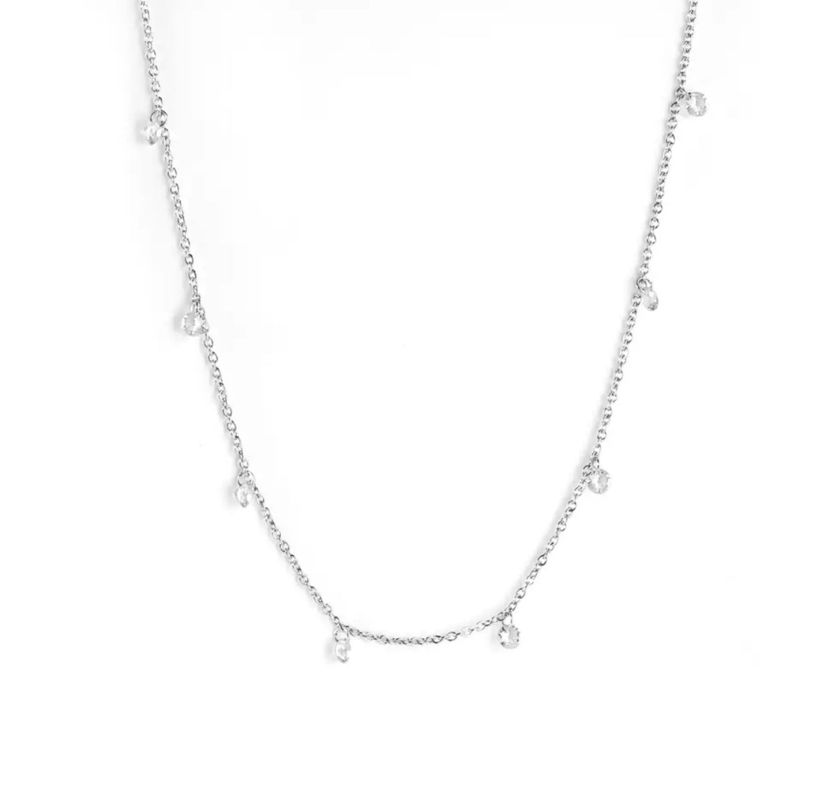 the dahlia necklace in silver